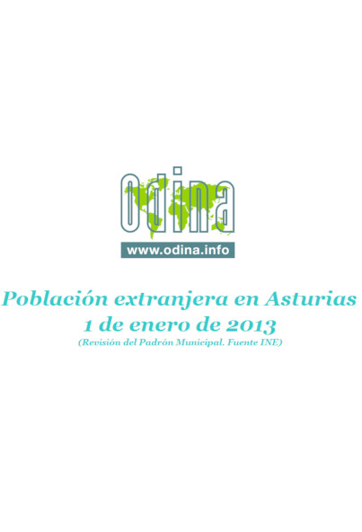 Población Extranjera en Asturias. Año 2013