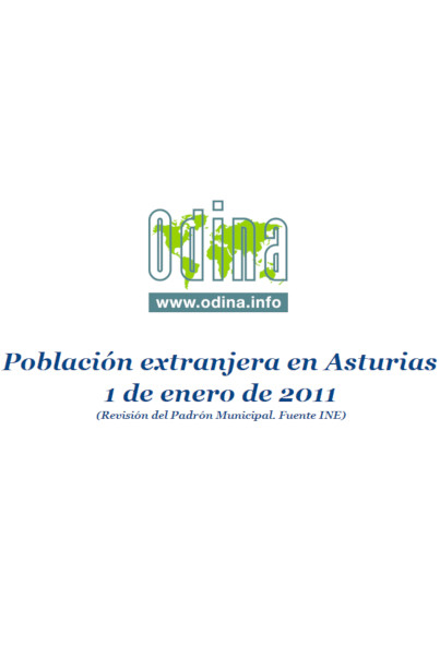 Población Extranjera en Asturias. Año 2011
