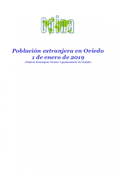 Población extranjera en Oviedo. Año 2019