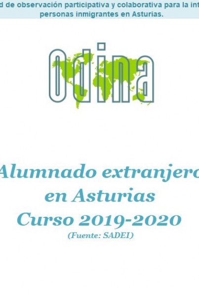 Alumnado extranjero en Asturias. Curso 2019/2020