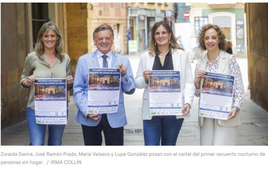 El Ayuntamiento de Oviedo pide 140 voluntarios para el primer recuento nocturno de personas sin hogar