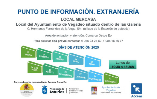 Punto de Información Vegadeo. Extranjería