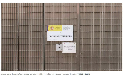 Asturias encadena cuatro a&ntilde;os de crecimiento de poblaci&oacute;n gracias al aumento de extranjeros: un 52% m&aacute;s que en 2022