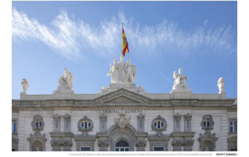El Tribunal Supremo reconoce los meses cotizados como prueba para obtener el arraigo laboral